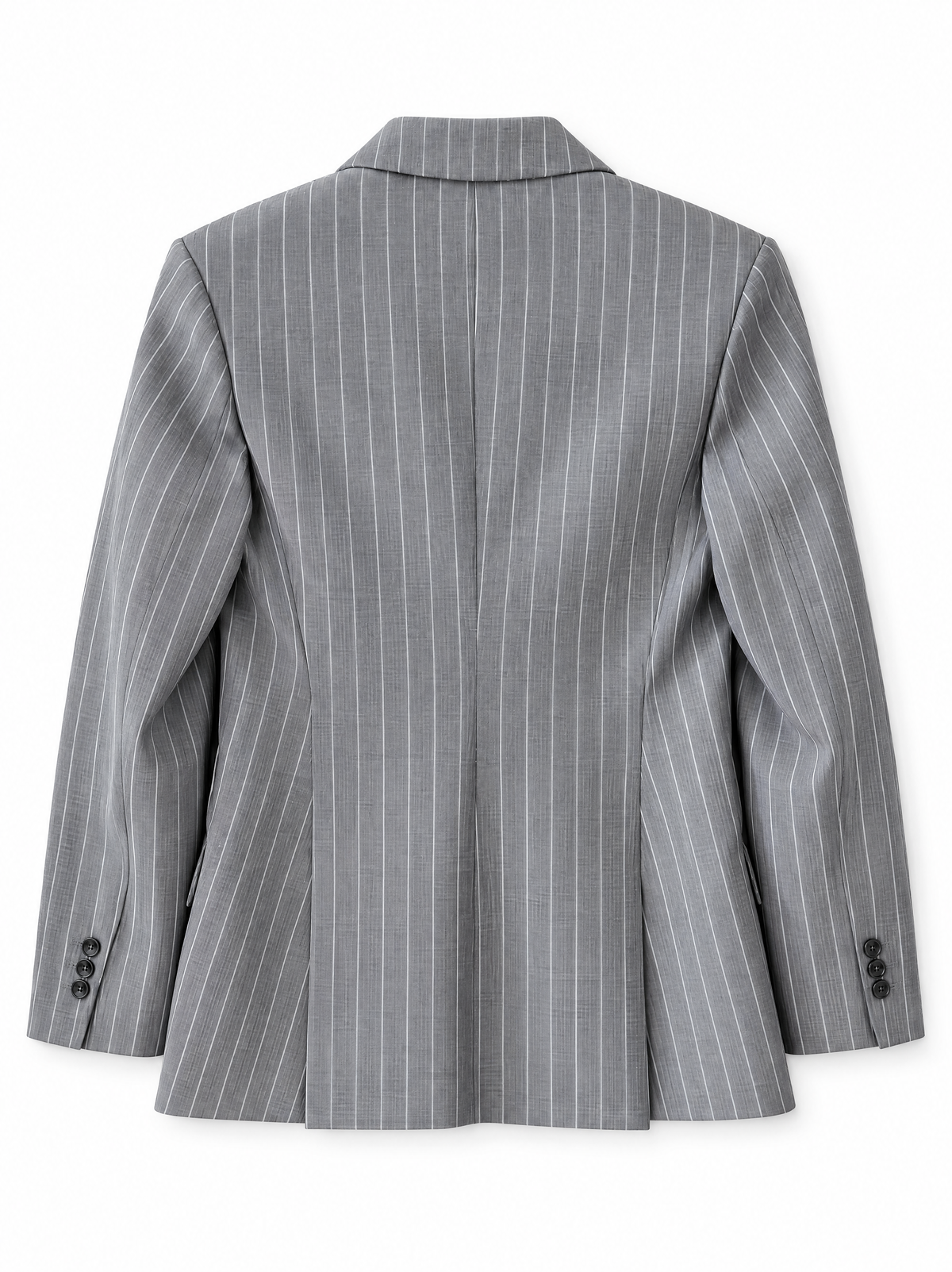 Nadelstreifen-Gabarine-Sakko mit Melange-Muster
