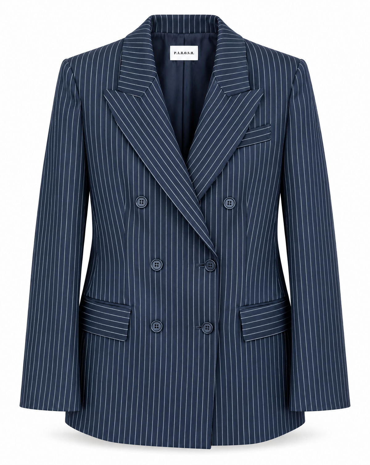 Gestreifte Gabardine-Jacke